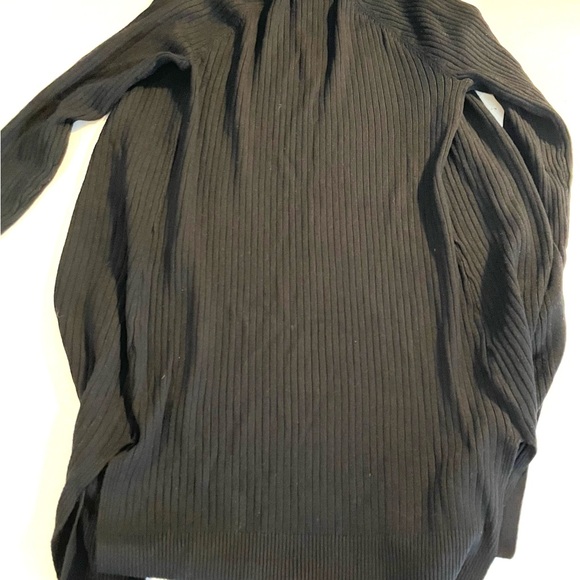 Black Ribbed Knit Women's Cardigan Sweater - Picture 9 of 9